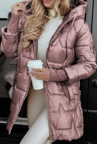 Alice | Cappotto Invernale Elegante con Cappuccio e Imbottitura