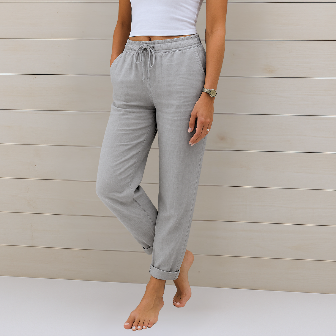 Rivana | Pantaloni stretch in lino traspirante premium