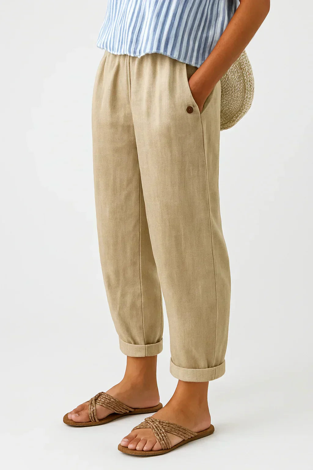 Maja | pantaloni leggeri in lino e cotone eleganti