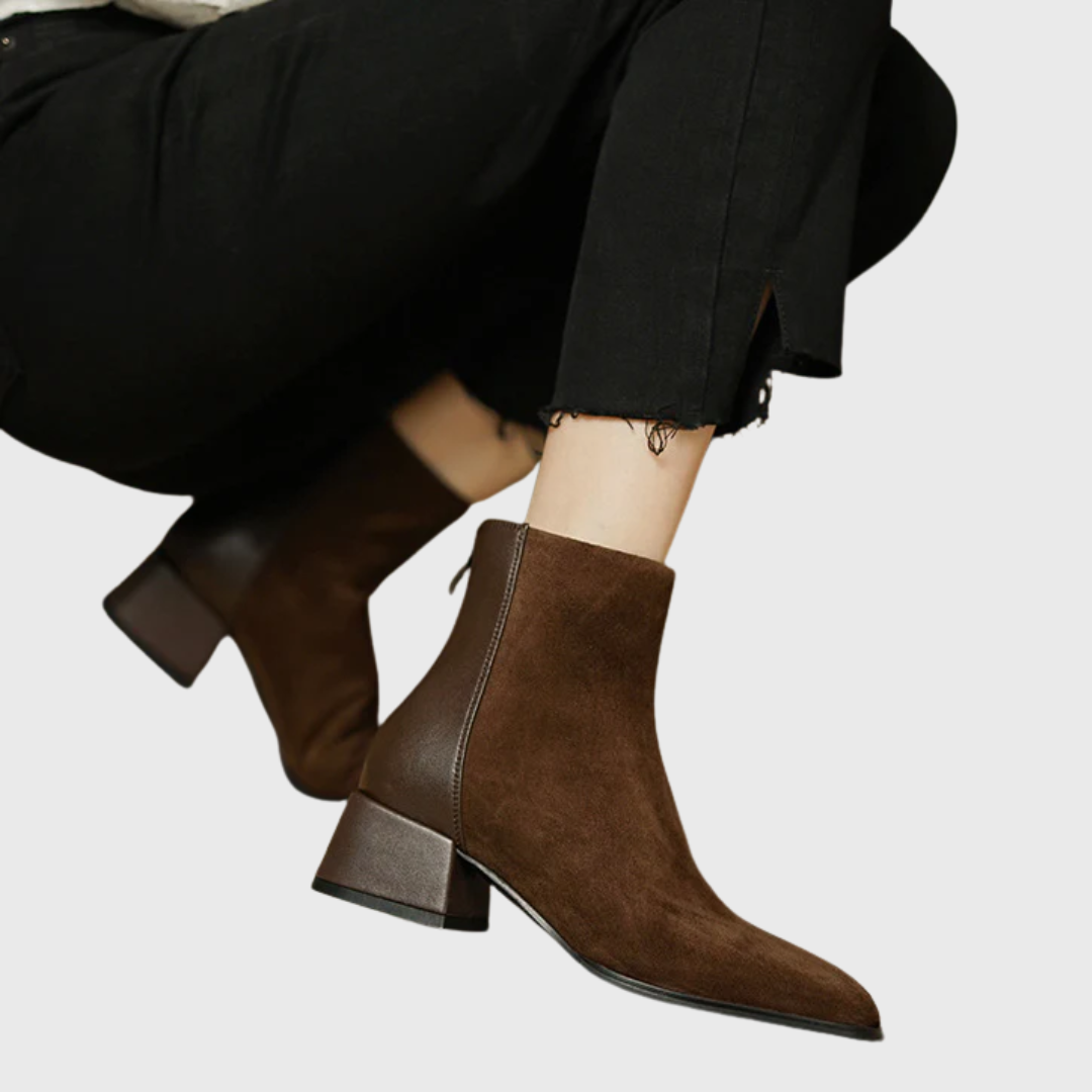 Livia | Stivaletti in Suede con Tacco Medio